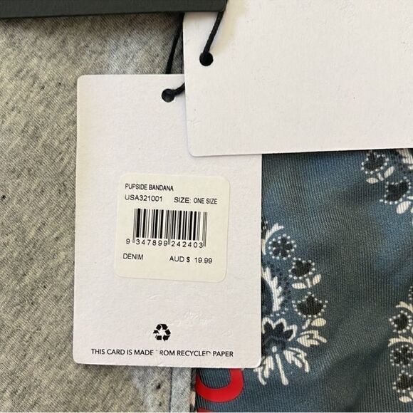 NWT The Upside Dog PUPSIDE Blue Necktie Bandana - Picture 7 of 7